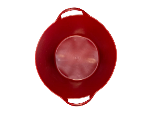 Seau flexible anse plastique rouge